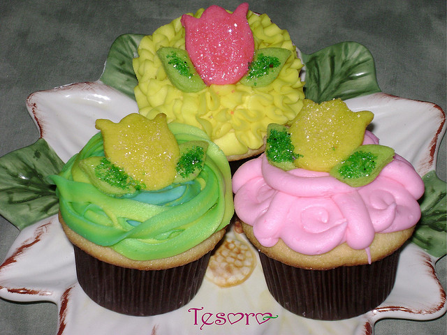 5 Cupcake ideas for Spring Party for Kids